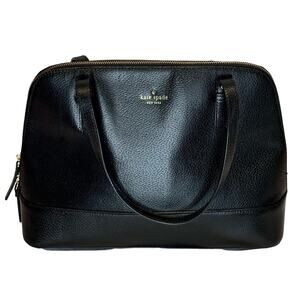Kate Spade Sadie Dome Satchel, Black Leather, Gold Hardware, EUC